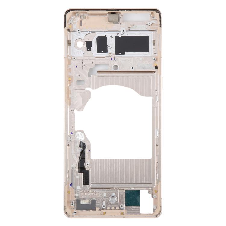 For Google Pixel 7 Pro Front Housing LCD Frame Bezel Plate(Gold) - Frame Bezel Plate by buy2fix | Online Shopping UK | buy2fix