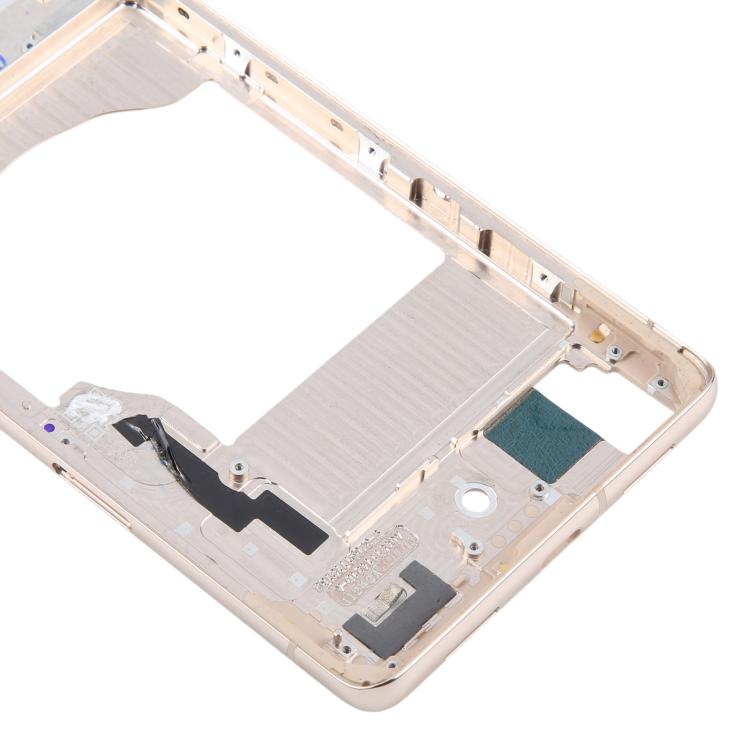 For Google Pixel 7 Pro Front Housing LCD Frame Bezel Plate(Gold) - Frame Bezel Plate by buy2fix | Online Shopping UK | buy2fix