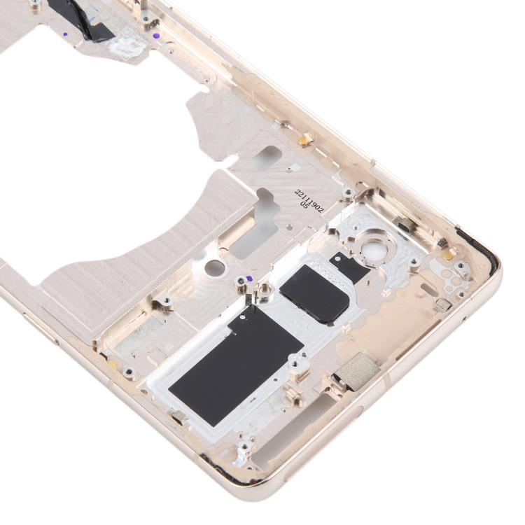 For Google Pixel 7 Pro Front Housing LCD Frame Bezel Plate(Gold) - Frame Bezel Plate by buy2fix | Online Shopping UK | buy2fix