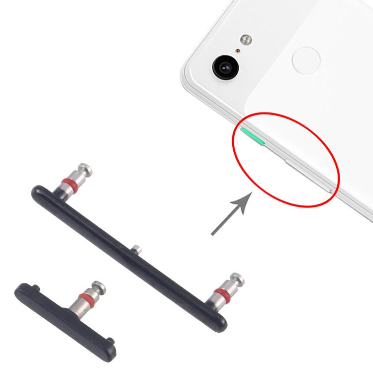 For Google Pixel 3 Original Power Button + Volume Button Control Button (Black) by buy2fix