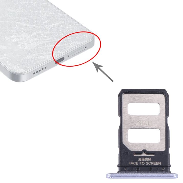 For Xiaomi Redmi Note 13 Pro+ SIM Card Tray + SIM Card Tray (Purple) by buy2fix