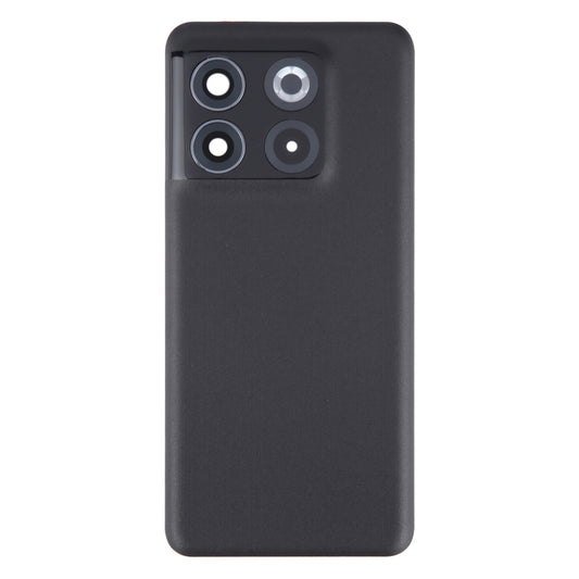 For OnePlus 10T Battery Back Cover with Camera Lens Cover(Black) - Back Cover by buy2fix | Online Shopping UK | buy2fix