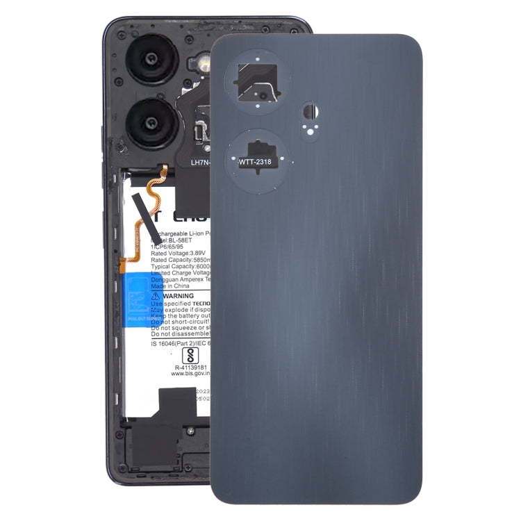 For itel P55+ Original Battery Back Cover(Black) - by buy2fix | Online Shopping UK | buy2fix