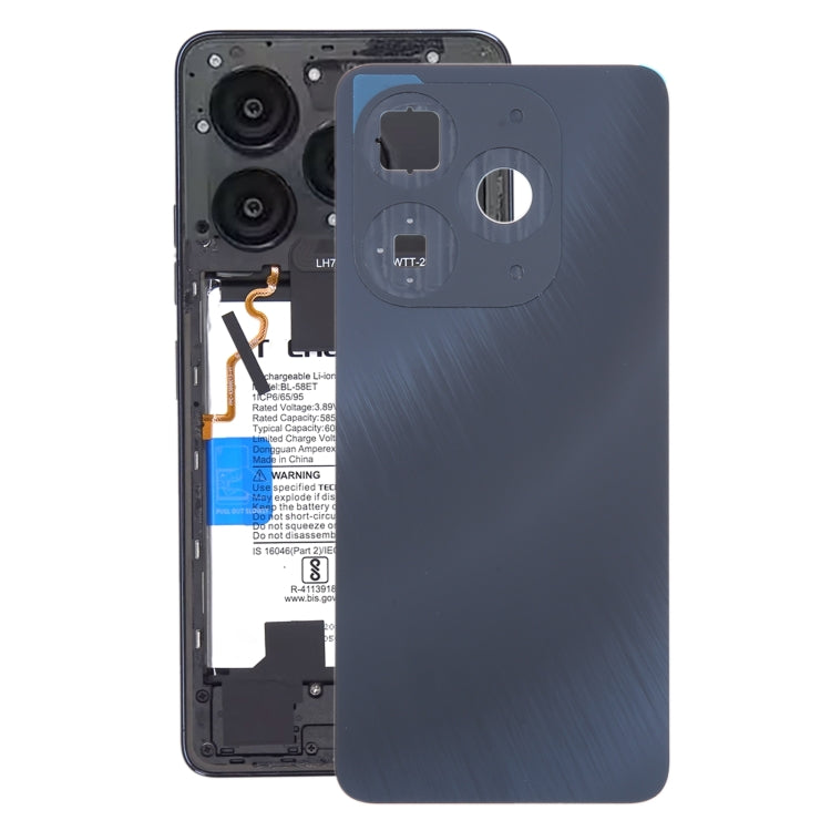 For itel P55 Original Battery Back Cover(Black) - by buy2fix | Online Shopping UK | buy2fix