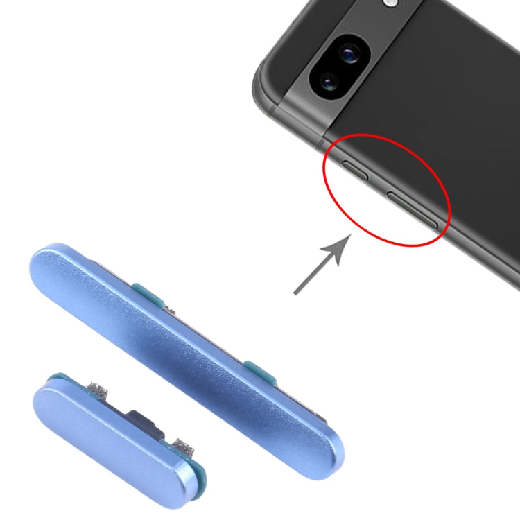 For Google Pixel 8A Original Power Button and Volume Control Button (Blue) by buy2fix