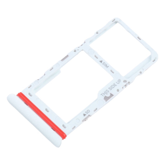 For Alcatel 1T 10 inch 2020 8091 SIM Card Tray + Micro SD Card Tray (White) by buy2fix
