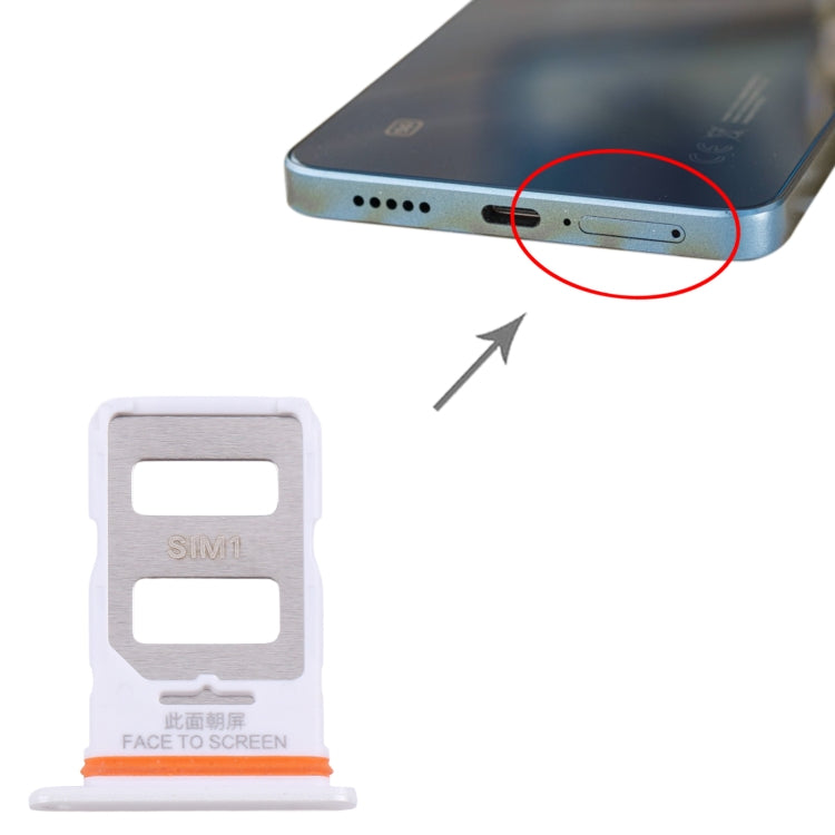 For Xiaomi Poco X6 5G Original SIM Card Tray + SIM Card Tray (White) by buy2fix