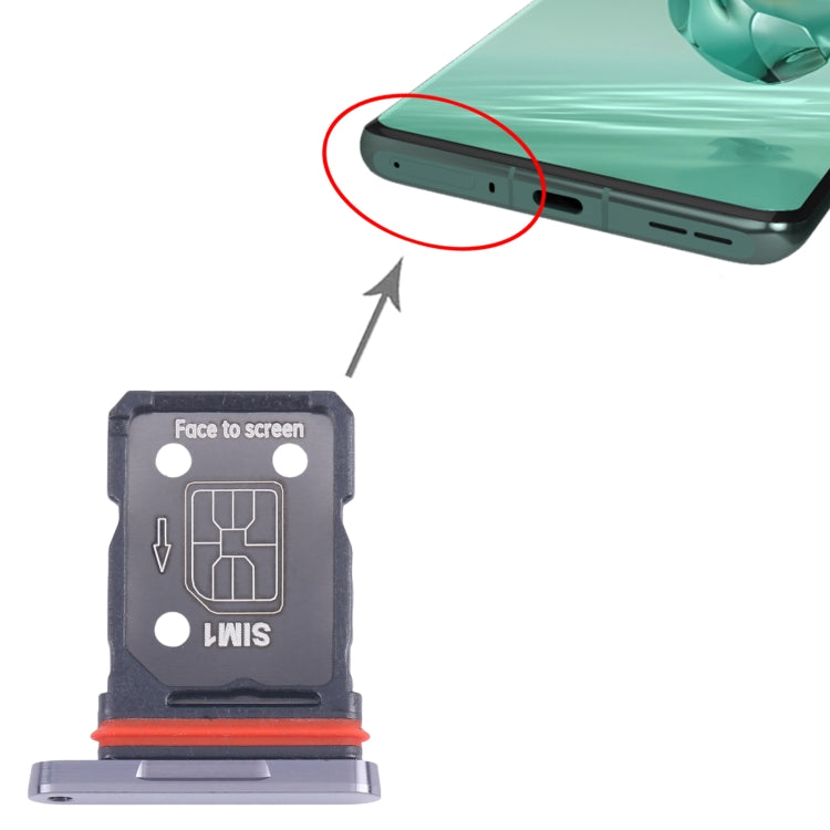 For OnePlus 12 PJD110 CPH2573 CPH2581 SIM Card Tray + SIM Card Tray (Black) by buy2fix