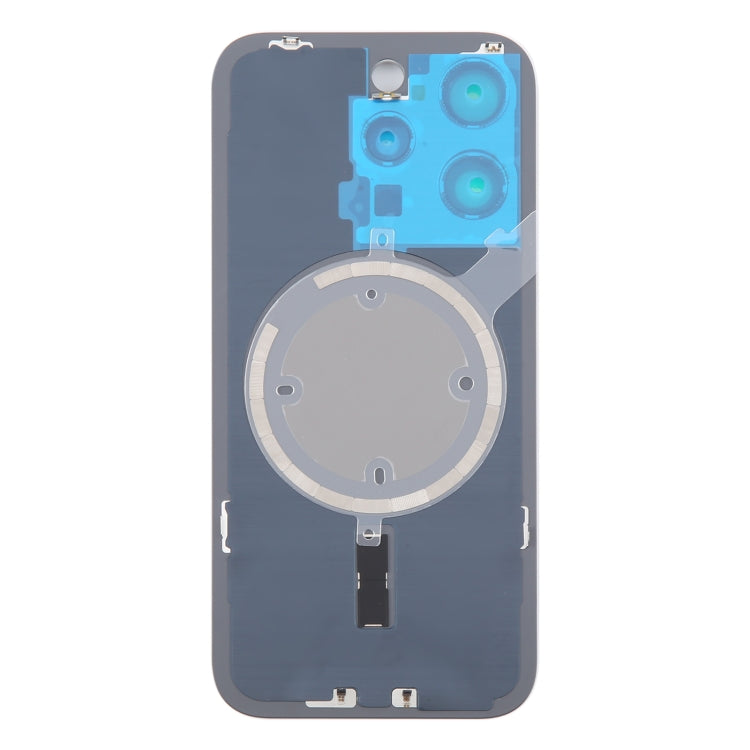 For iPhone 16 Pro Original Glass Battery Back Cover with Camera Lens Cover + MagSafe Magnet(Black) - Back Cover by buy2fix | Online Shopping UK | buy2fix