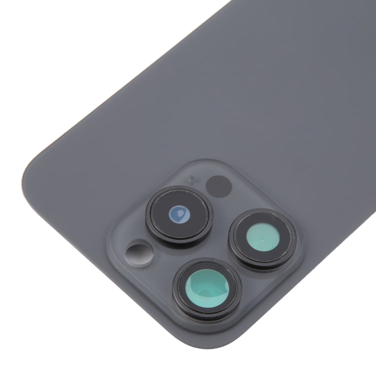 For iPhone 16 Pro Original Glass Battery Back Cover with Camera Lens Cover + MagSafe Magnet(Black) - Back Cover by buy2fix | Online Shopping UK | buy2fix