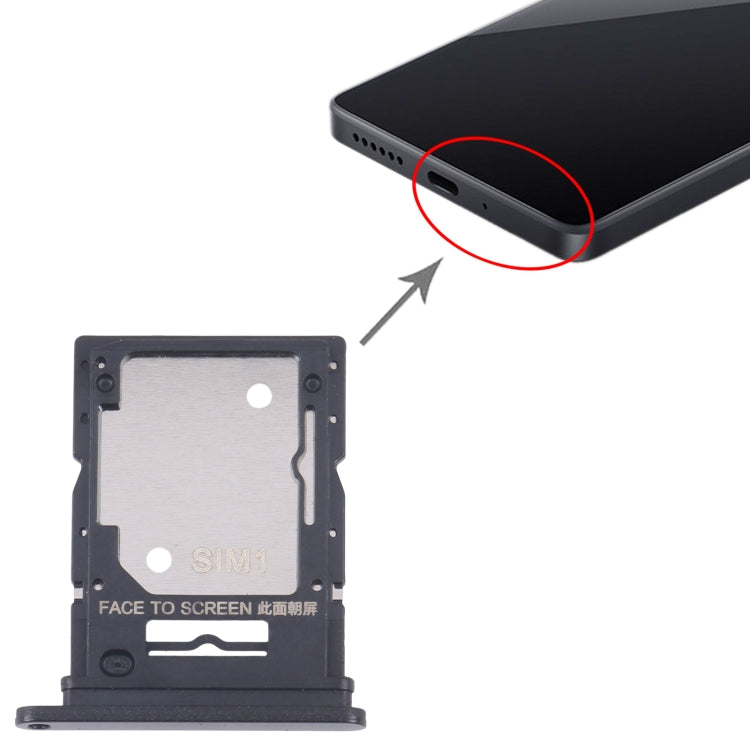 For Xiaomi Redmi Note 13 4G Original SIM Card Tray + SIM / Micro SD Card Tray (Black) by buy2fix