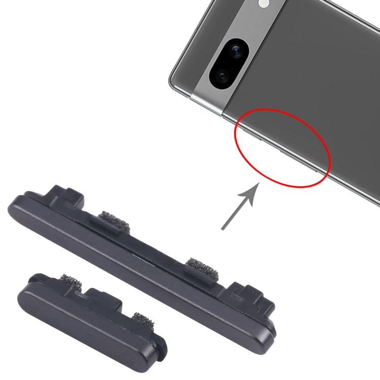 For Google Pixel 7a Original Power Button and Volume Control Button (Black) by buy2fix