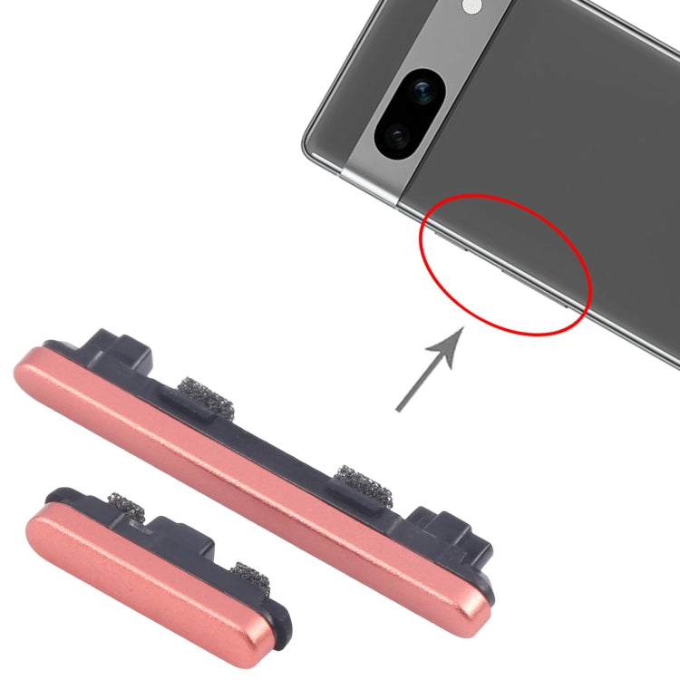 For Google Pixel 7a Original Power Button and Volume Control Button (Red) by buy2fix