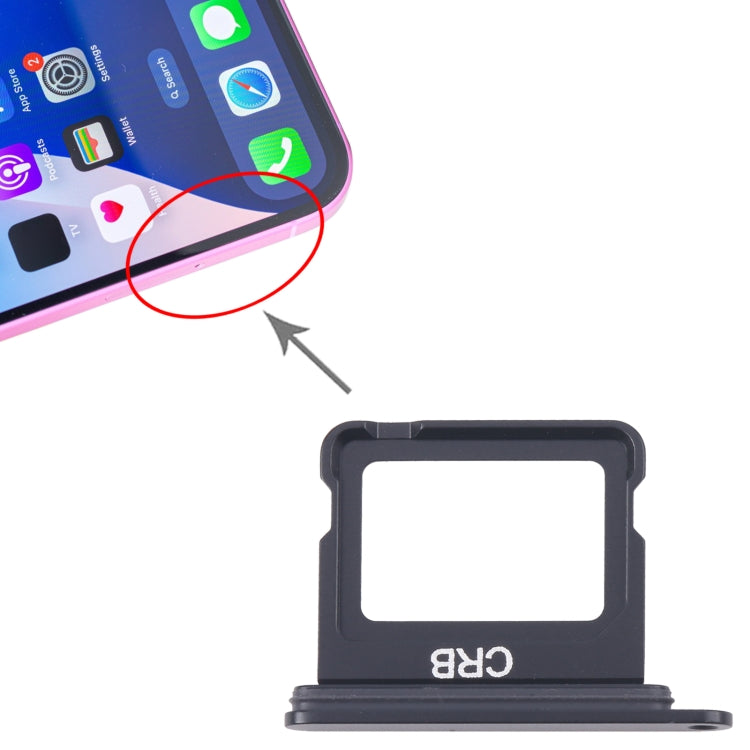 For iPhone 16 SIM Card Tray (Black) by buy2fix