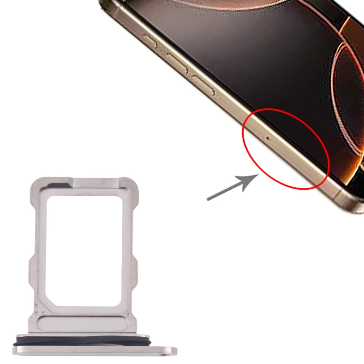 For iPhone 16 Pro SIM Card Tray (Titanium Color) by buy2fix