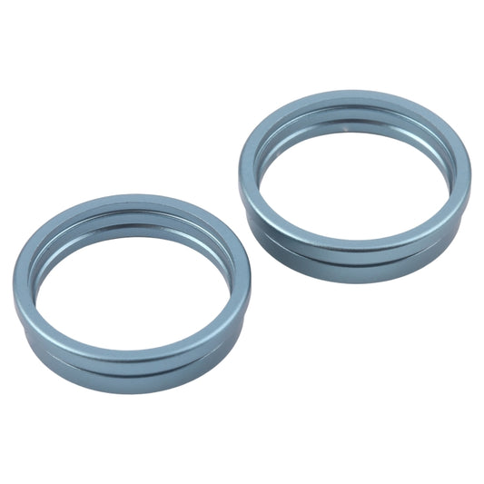 For iPhone 16 2pcs/set Rear Camera Glass Lens Metal Outside Protector Hoop Ring (Green) by buy2fix