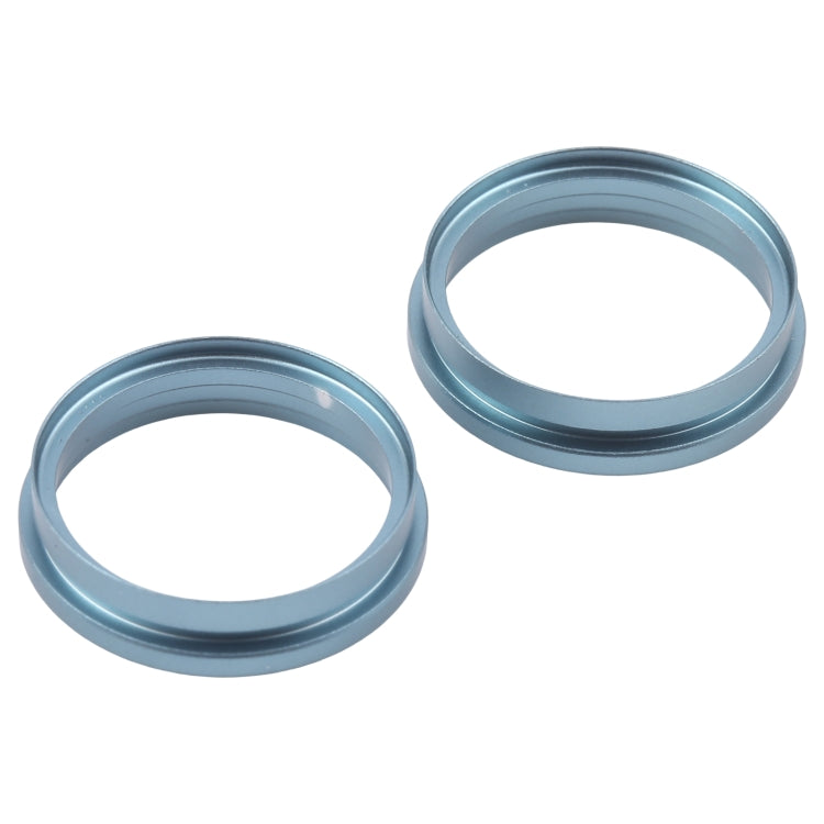 For iPhone 16 Plus 2pcs/set Rear Camera Glass Lens Metal Outside Protector Hoop Ring (Green) - by buy2fix | Online Shopping UK | buy2fix