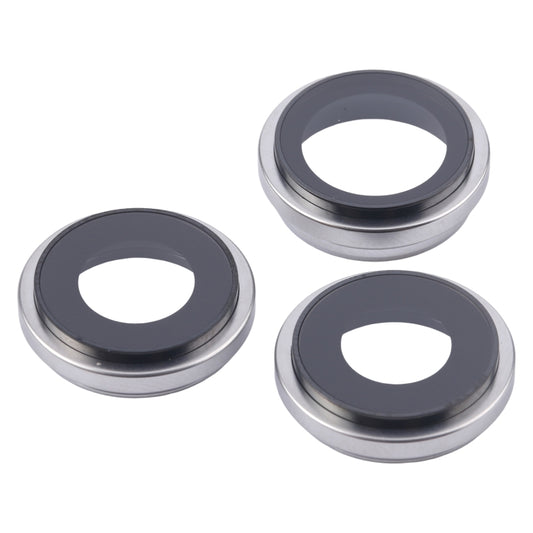 For iPhone 16 Pro 3pcs/Set Camera Lens Cover (Silver) by buy2fix