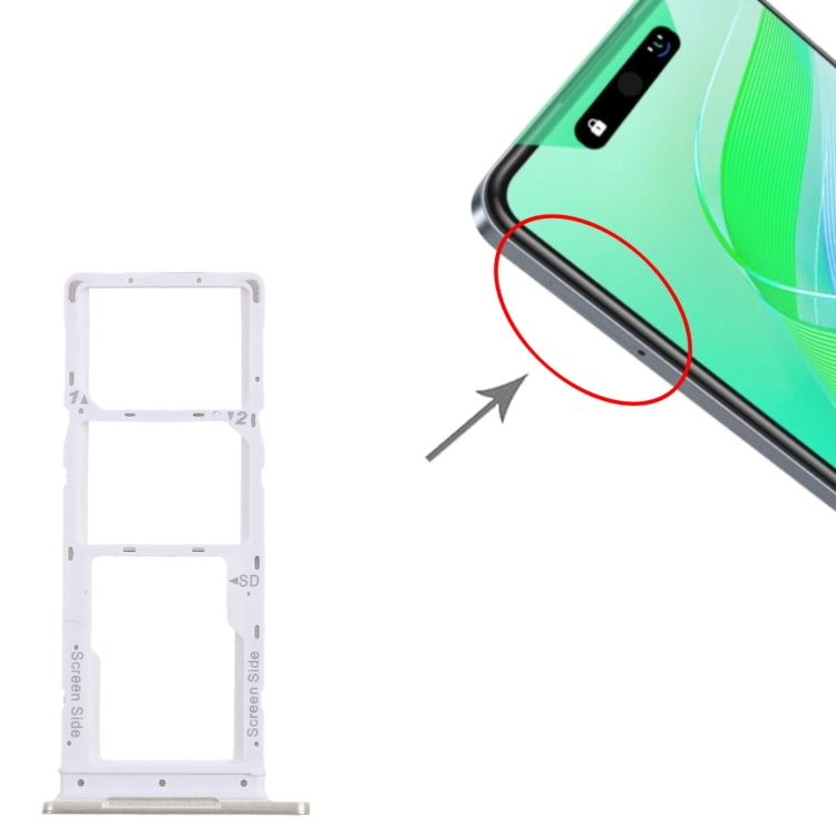 For Infinix Smart 8 X6525 5pcs SIM Card Tray + SIM Card Tray + Micro SD Card Tray (Gold) - Card Tray by buy2fix | Online Shopping UK | buy2fix