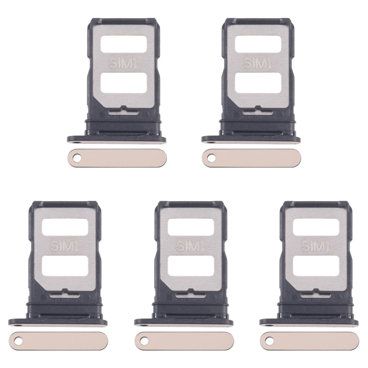 For Infinix Zero 30 4G X6731 5pcs SIM Card Tray + SIM Card Tray (Gold) - Card Tray by buy2fix | Online Shopping UK | buy2fix