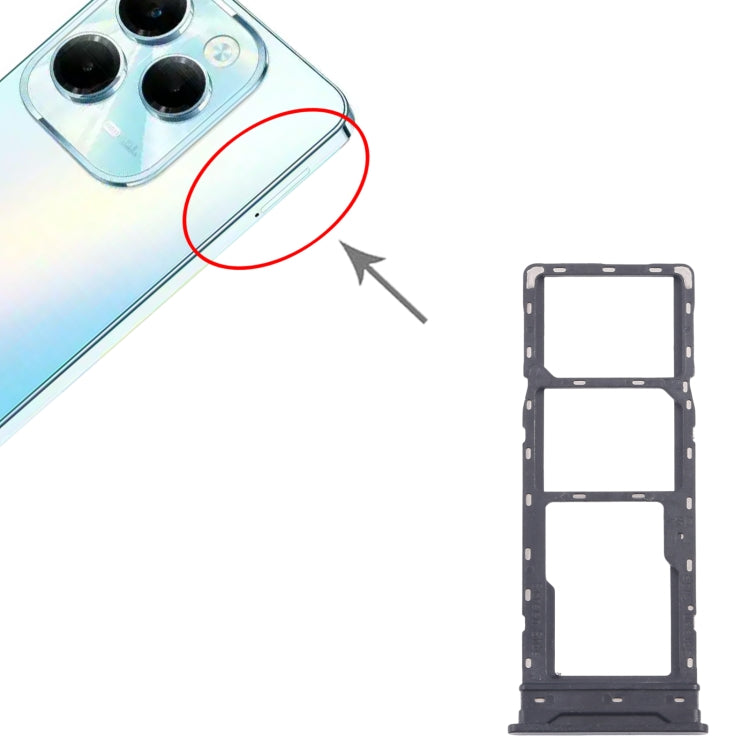 For Infinix Hot 40 X6836 5pcs SIM Card Tray + SIM Card Tray + Micro SD Card Tray (Blue) - Card Tray by buy2fix | Online Shopping UK | buy2fix