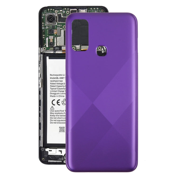For Infinix Hot 9 Play X680 Original Battery Back Cover(Purple) - Back Cover by buy2fix | Online Shopping UK | buy2fix