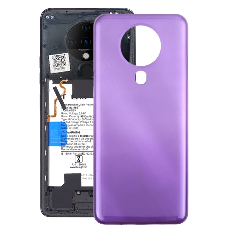For Tecno Spark 6 Original Battery Back Cover(Purple) - Back Cover by buy2fix | Online Shopping UK | buy2fix
