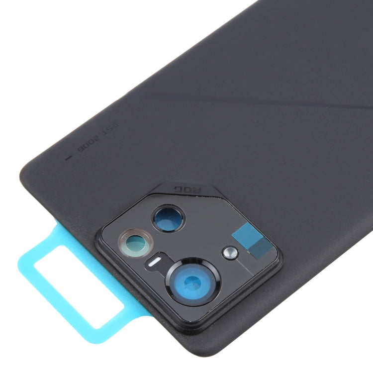 For Asus ROG Phone 8 Pro AI2401 AI2401_A Global Original Glass Battery Back Cover with Camera Frame(Matte Black) - Back Cover by buy2fix | Online Shopping UK | buy2fix