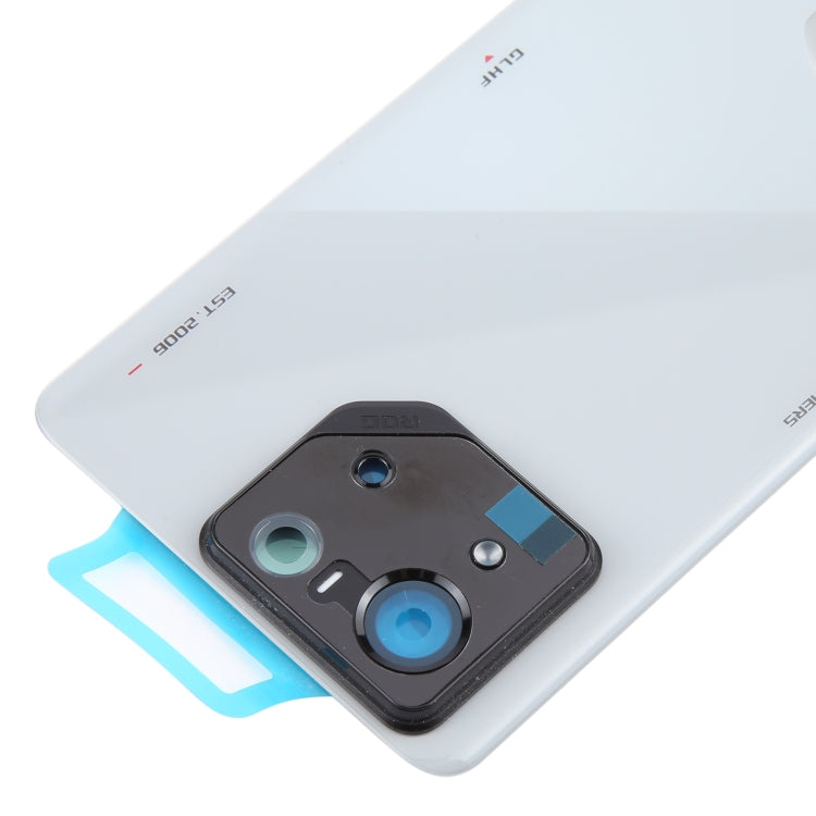 For Asus ROG Phone 8 Pro AI2401 AI2401_A Global Original Glass Battery Back Cover with Camera Frame(Bright Grey) - Back Cover by buy2fix | Online Shopping UK | buy2fix