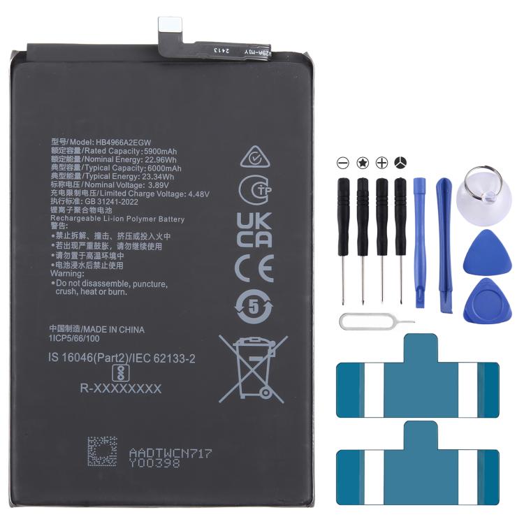 For Honor 90 Smart HB4966A2EGW 5900mAh Li-Polymer Battery Replacement - For Huawei by buy2fix | Online Shopping UK | buy2fix