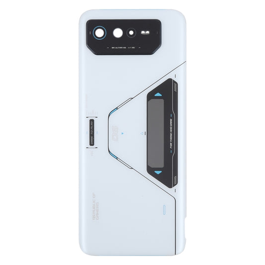 For Asus ROG Phone 6 Pro AI2201-D Glass Battery Back Cover with NFC/LCD(White) - Back Cover by buy2fix | Online Shopping UK | buy2fix