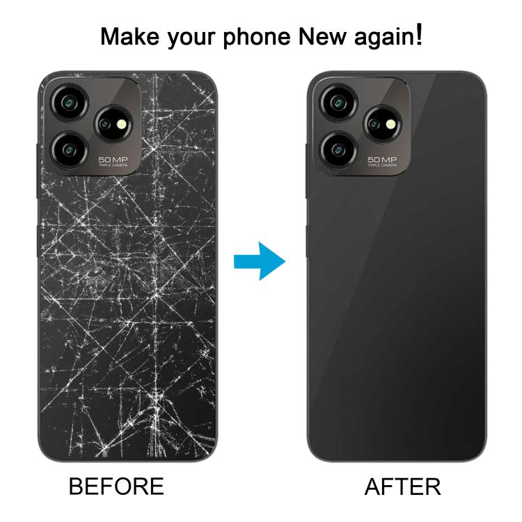 For ZTE Axon 50 Lite 8050 Glass Battery Back Cover(Black) - For ZTE by buy2fix | Online Shopping UK | buy2fix
