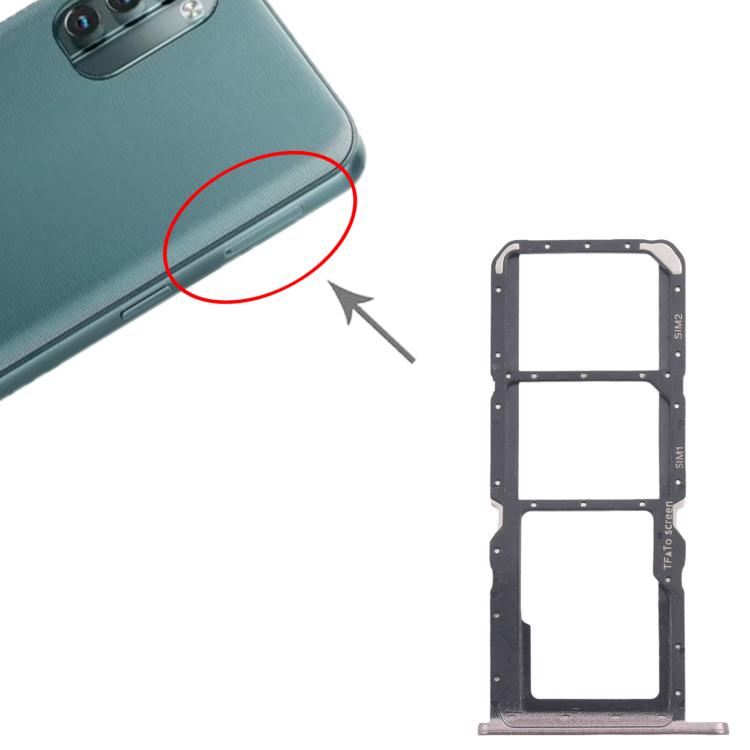 For Nokia G21 Original SIM Card Tray + SIM Card Tray + Micro SD Card Tray (Gold) - Card Tray by buy2fix | Online Shopping UK | buy2fix