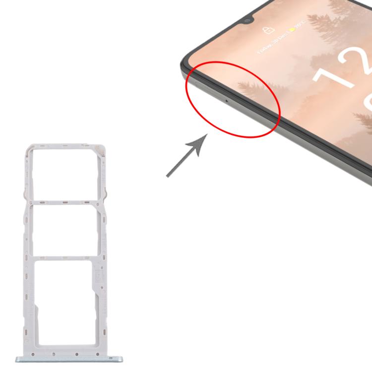 For Nokia C31 Original SIM Card Tray + SIM Card Tray + Micro SD Card Tray (Blue) - Card Tray by buy2fix | Online Shopping UK | buy2fix