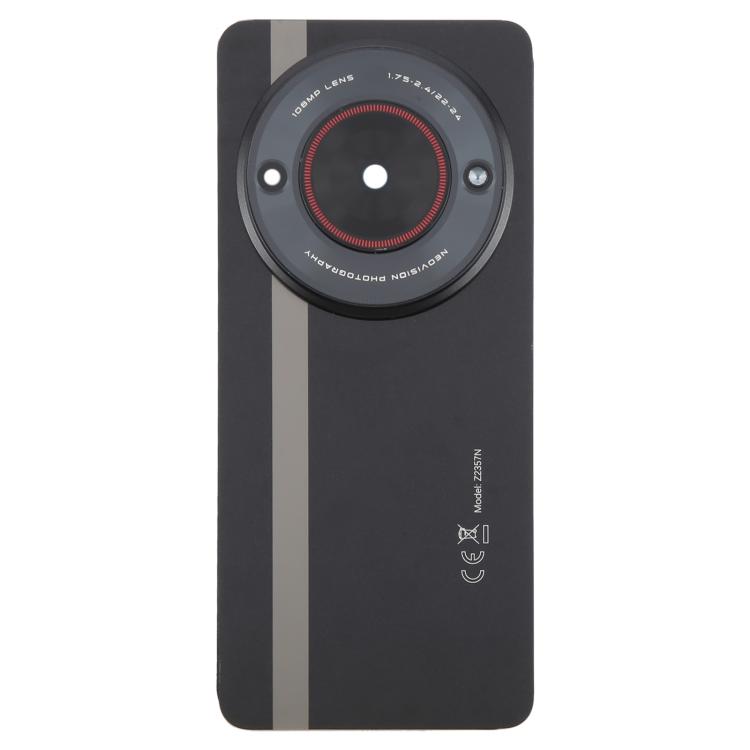 For ZTE nubia Focus Glass Battery Back Cover with Adhesive / Camera Lens Cover(Black) - For ZTE by buy2fix | Online Shopping UK | buy2fix