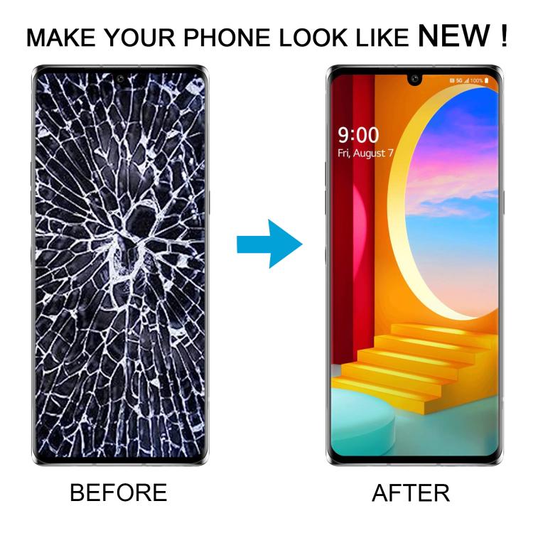 For LG Velvet 5G US Version Original LCD Screen Digitizer Full Assembly with Frame (Silver) - For LG by buy2fix | Online Shopping UK | buy2fix