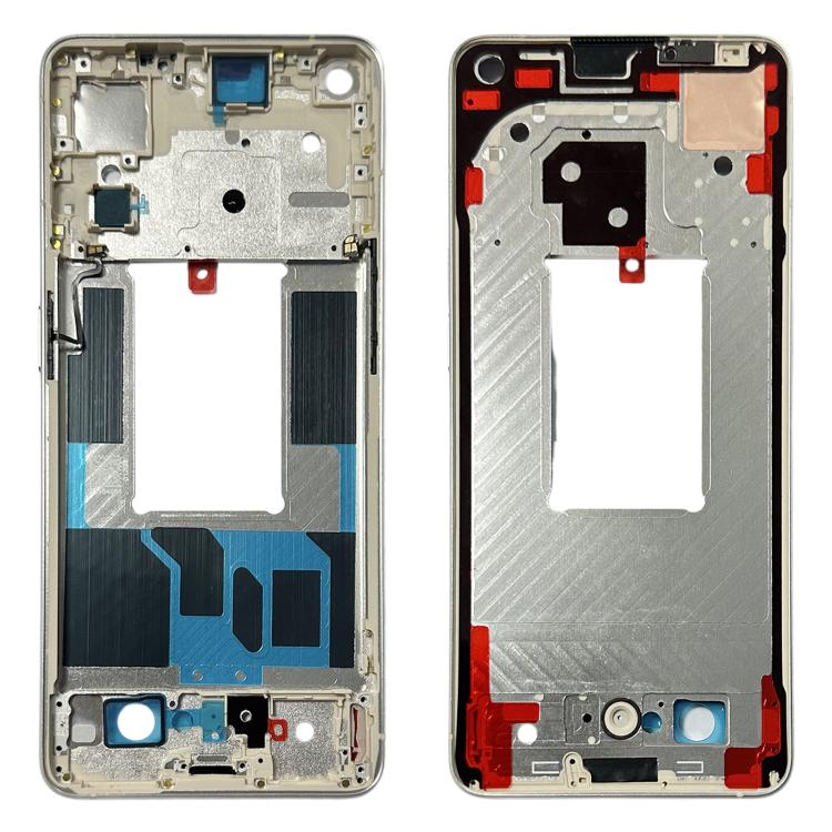 For OPPO Reno7 Pro 5G Front Housing LCD Frame Bezel Plate (Gold) - LCD Screen by buy2fix | Online Shopping UK | buy2fix
