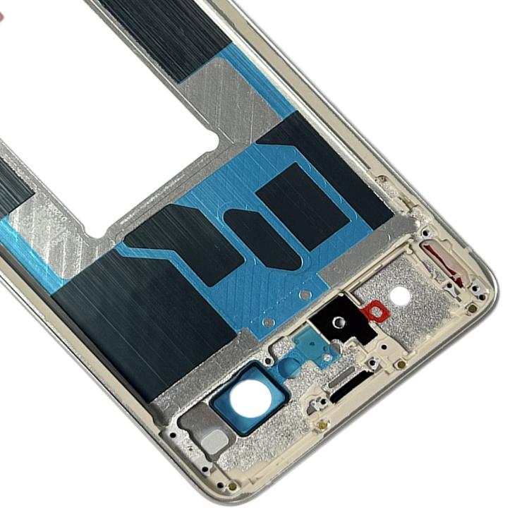 For OPPO Reno7 Pro 5G Front Housing LCD Frame Bezel Plate (Gold) - LCD Screen by buy2fix | Online Shopping UK | buy2fix