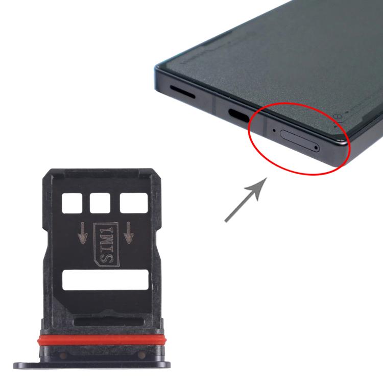For ZTE nubia RedMagic 7 Pro NX709J SIM Card Tray + SIM Card Tray (Black) - For ZTE by buy2fix | Online Shopping UK | buy2fix