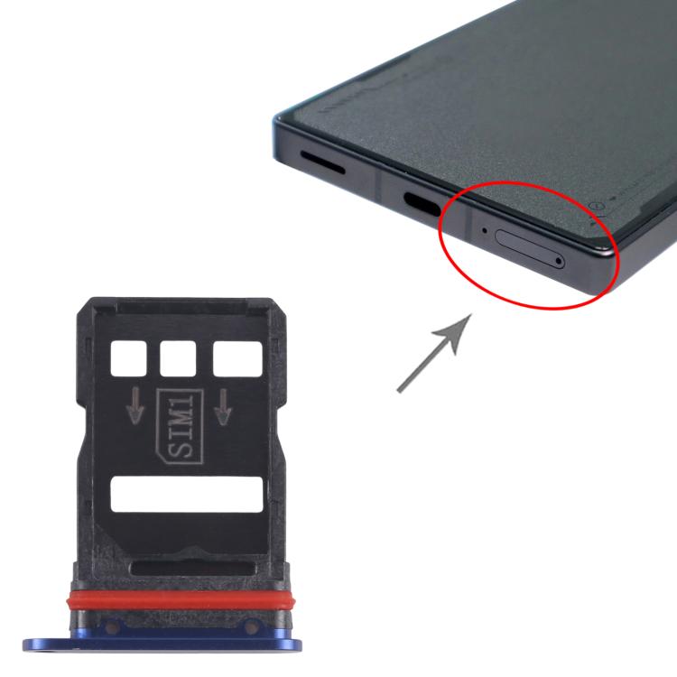 For ZTE nubia RedMagic 7s Pro NX709S SIM Card Tray + SIM Card Tray (Blue) - For ZTE by buy2fix | Online Shopping UK | buy2fix
