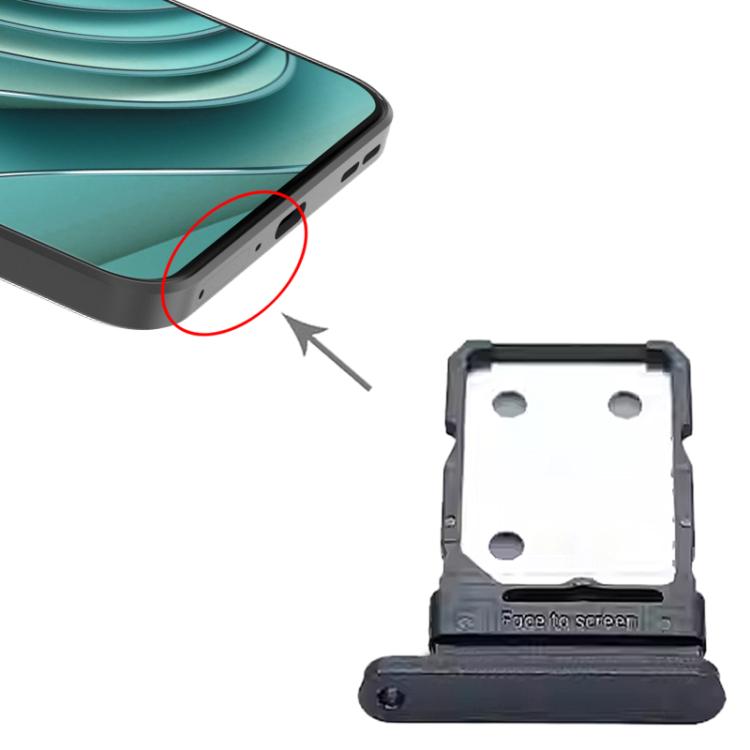 For OnePlus Ace 2V PHK110 SIM Card Tray (Black) - Card Tray by buy2fix | Online Shopping UK | buy2fix