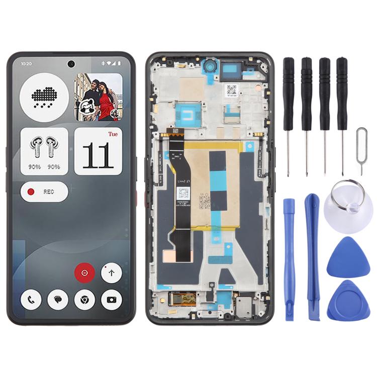 For Nothing Phone 3a A059 AMOLED Original LCD Screen Digitizer Full Assembly with Frame (Black) - For Nothing by buy2fix | Online Shopping UK | buy2fix
