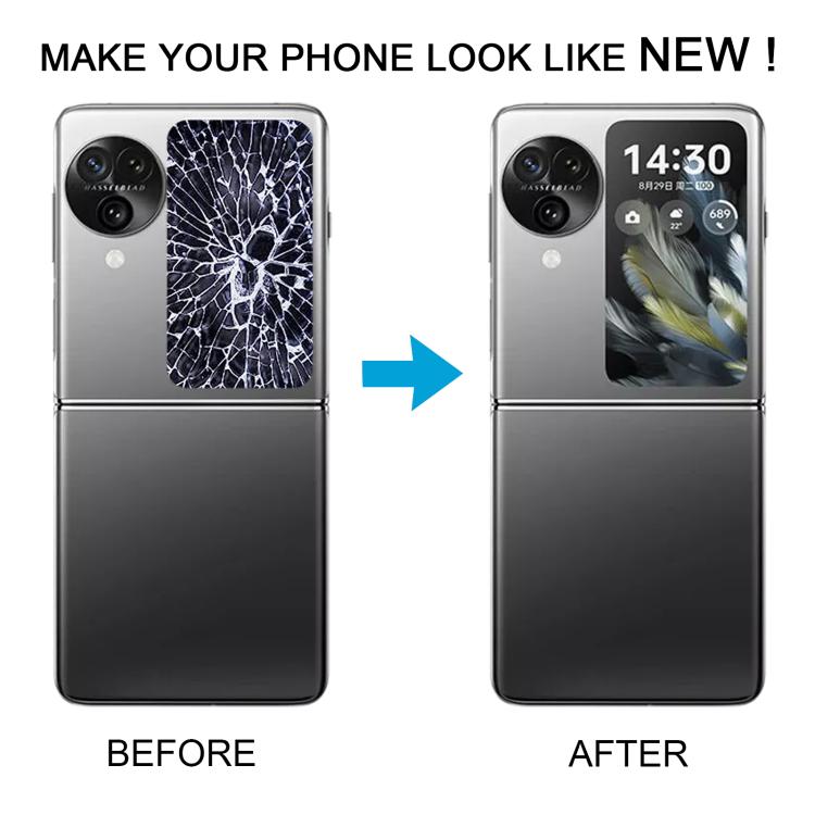 For OPPO Find N3 Flip Original LCD Secondary Screen with Digitizer Full Assembly (Black) - LCD Screen by buy2fix | Online Shopping UK | buy2fix
