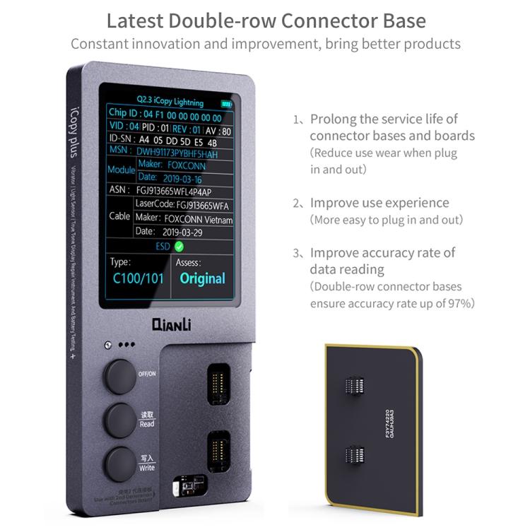 For iPhone 6 - 14 Pro Max 5 in 1 Qianli iCopy Plus 2.2 Repair Detection Programmer Set - Repair Programmer by QIANLI | Online Shopping UK | buy2fix