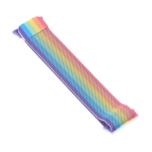 For OPPO Watch 46MM Smart Watch Milanese Stainless Steel Metal Watch Band (Rainbow Color) by buy2fix