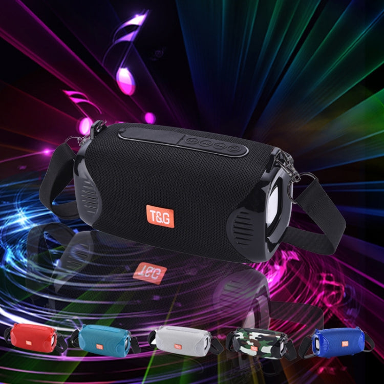 T&G TG532 10W Wireless Bluetooth Speaker Waterproof Portable Outdoor Mini Column Box Loudspeaker with FM Radio(Blue) by T&G