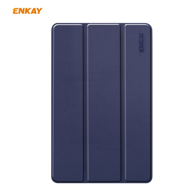 For Samsung Galaxy Tab S6 Lite P610 / P615 / Tab S6 Lite 2022 / P613 / P619 ENKAY 3-Fold Plastic Leather Smart Tablet Case(Grey) - Tab S6 Lite P610 / P615 by ENKAY | Online Shopping UK | buy2fix