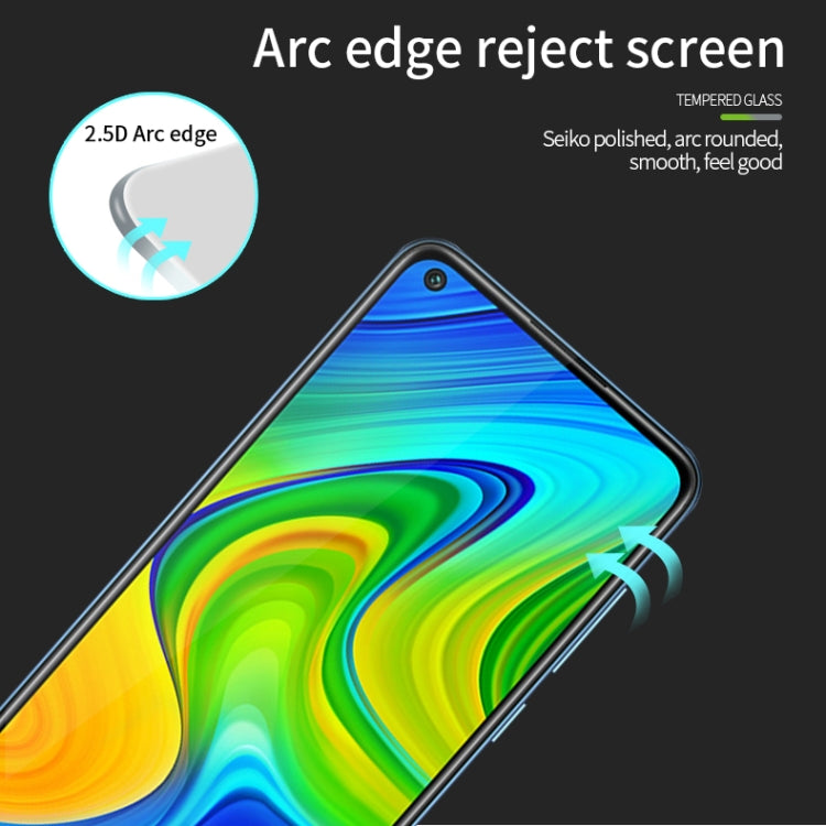 For Xiaomi RedMi 10X PINWUYO 9H 2.5D Full Screen Tempered Glass Film(Black) - by PINWUYO | Online Shopping UK | buy2fix