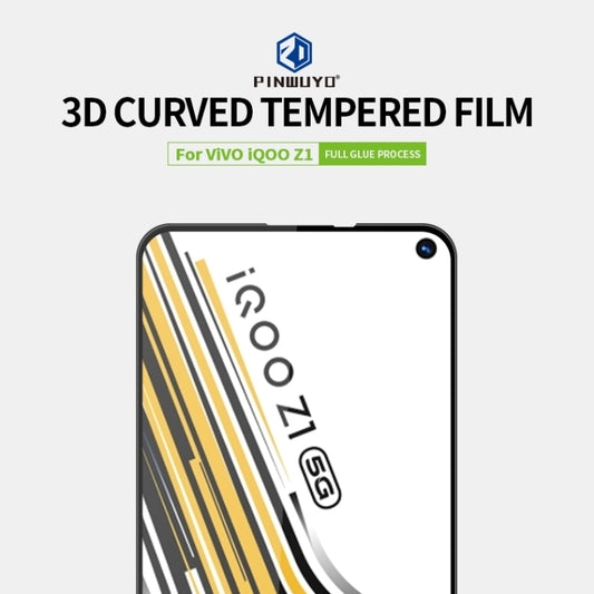 For vivo iQOO Z1 PINWUYO 9H 3D Curved Full Screen Explosion-proof Tempered Glass Film(Black) by PINWUYO