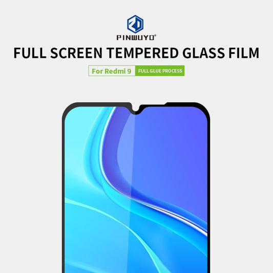 For Xiaomi RedMi 9 PINWUYO 9H 2.5D Full Screen Tempered Glass Film(Black) by PINWUYO